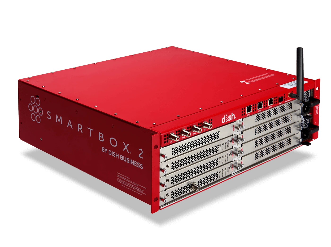 DISH Smartbox 2 hospitality TV headend chassis — 192 HD channels in an energy-efficient 3RU unit for hotels